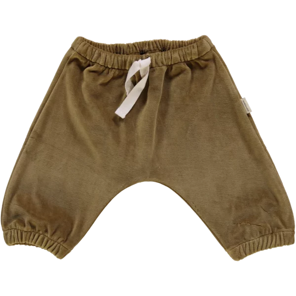 pantalon cannelle velours ras dull gold poudre organic