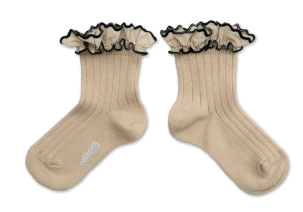 CHAUSSETTES SUZANNE COLORIS SABLE COLLEGIEN