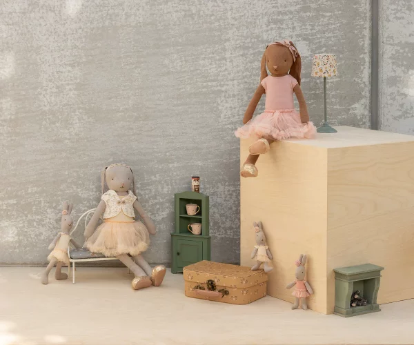 Lapin marron chocolat en body et tutu Rose Taille 3 – Image 2