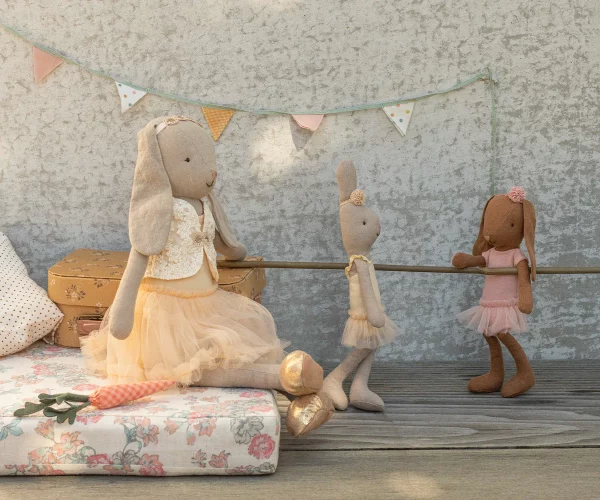 Lapin marron chocolat en tutu et body rose Taille 1 – Image 2