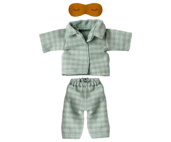 pyjama papa souris bleu carreaux
