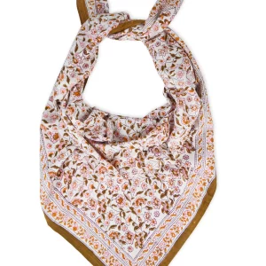 grand foulard femme coloré marron