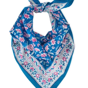 petit foulard enfant/femme coloré bleu