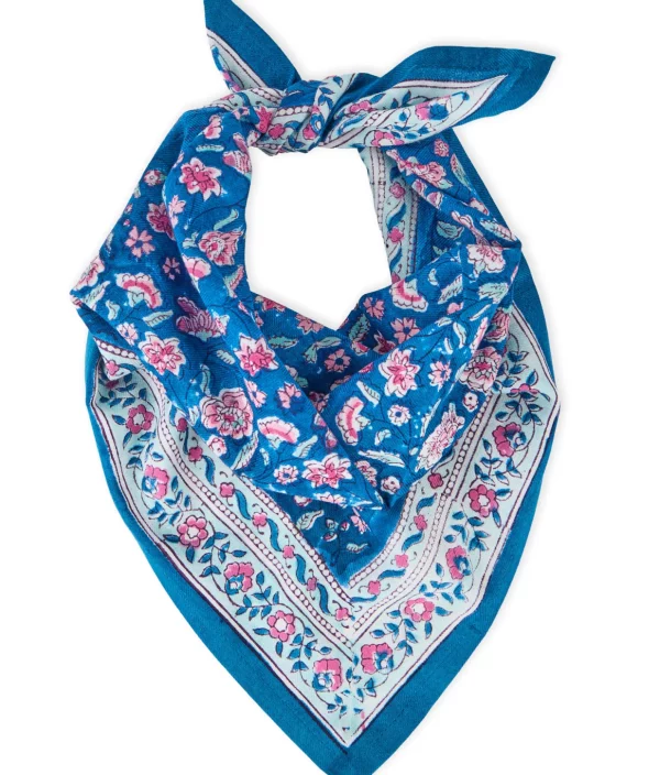 petit foulard enfant/femme coloré bleu