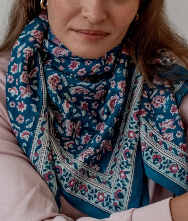 Grand Foulard Edel Aqua – Image 2