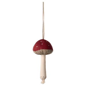 champignon ornement rouge noël