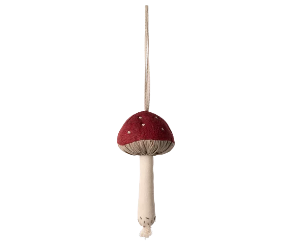champignon ornement rouge noël