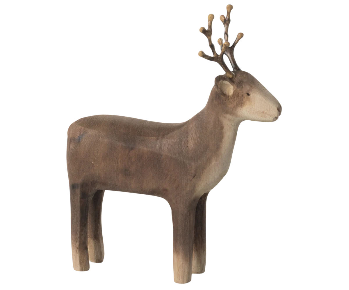 décoration noël renne en bois petit
