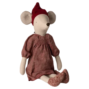 maxi souris de noël rouge