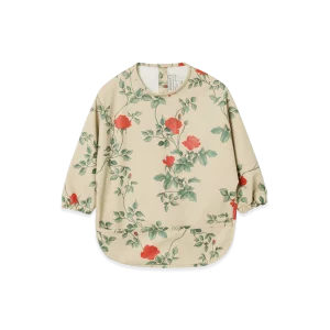 bavoir manches longues fleurs