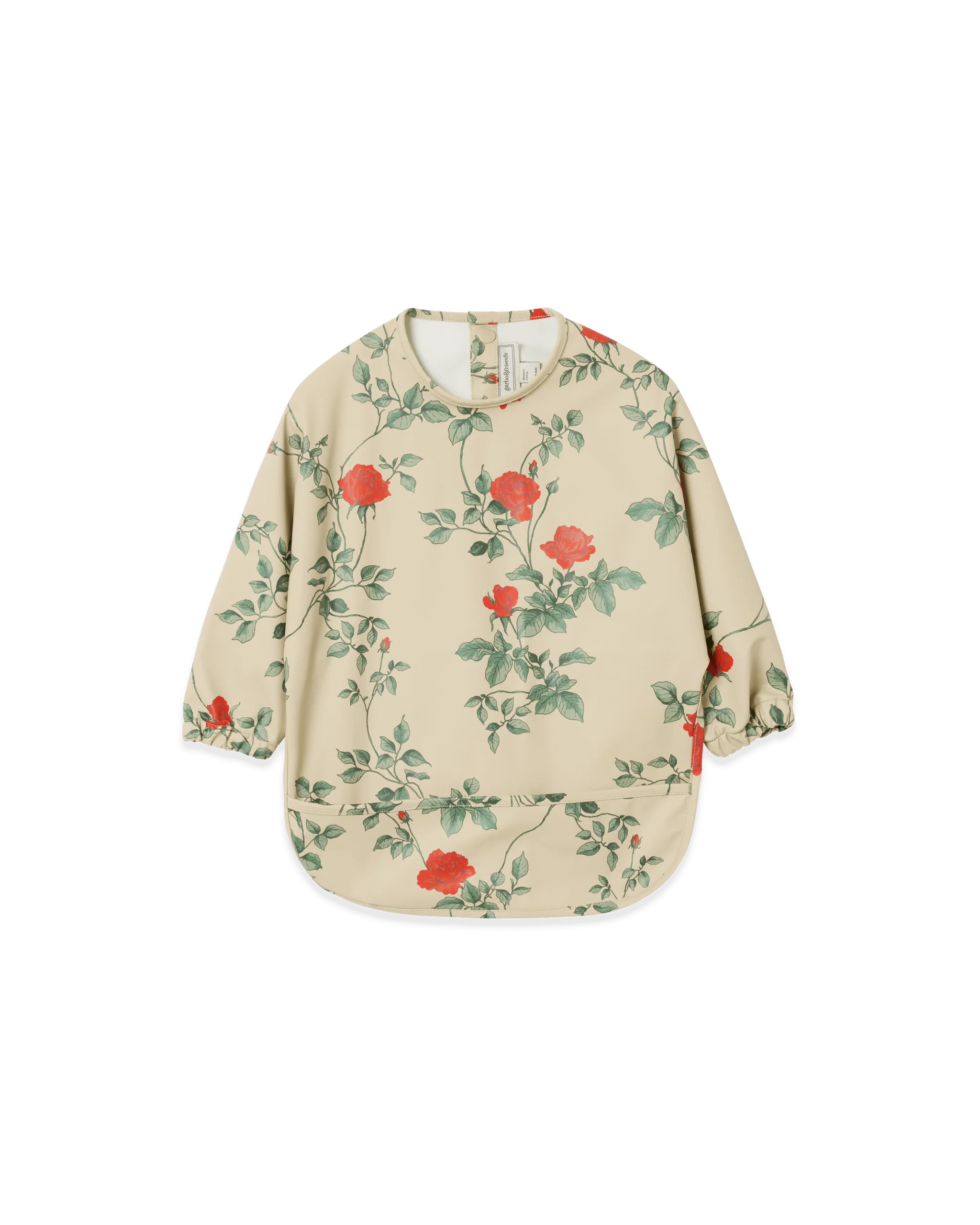 bavoir manches longues fleurs