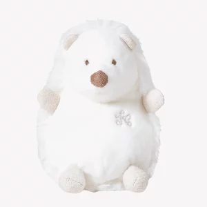 peluche hérisson blanc