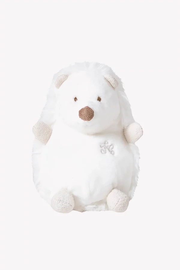 peluche hérisson blanc