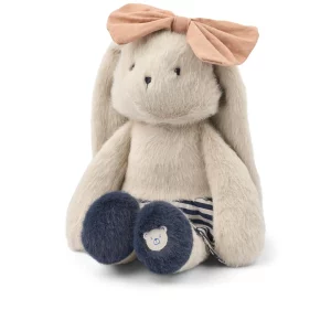 doudou peluche lapin noeud rose