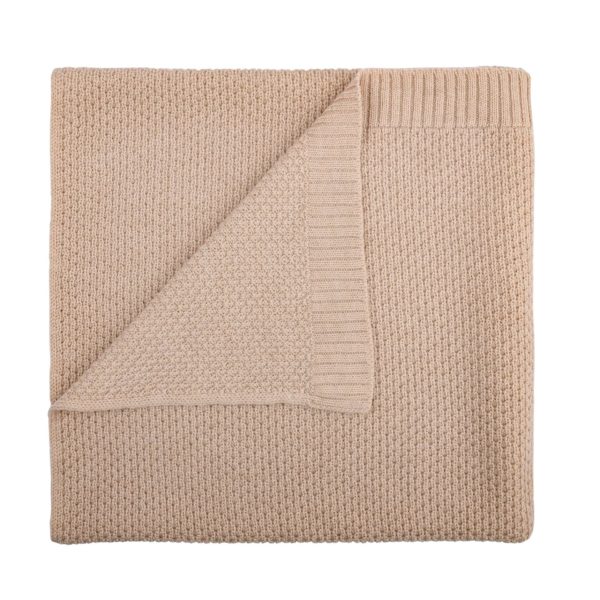 couverture merinos bébé noisette