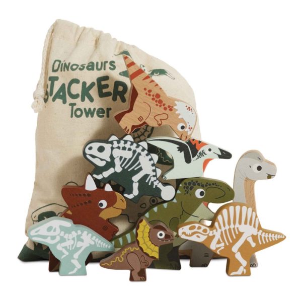 jeu set de dinosaure en bois