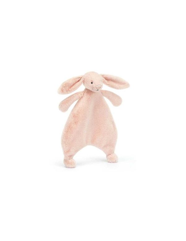 lapin doudou plat enfant rose