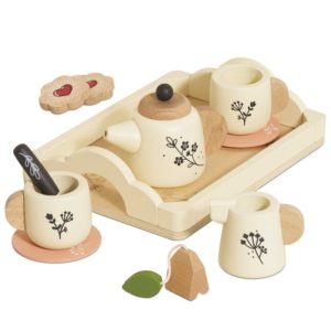 jeu set de service à thé en bois