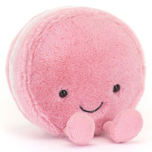 peluche macaron rose