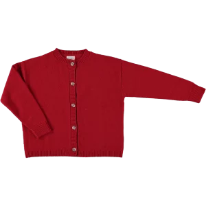 cardigan laine rouge