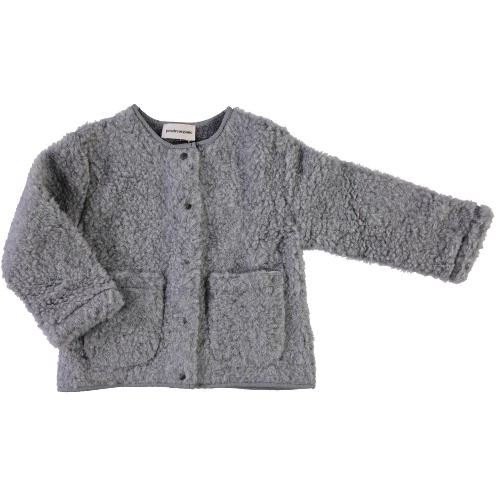 veste Edelweiss laine grise poudre organic