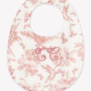 bavoir toile de jouy rose