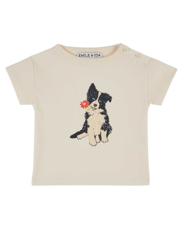 t-shirt chine crème