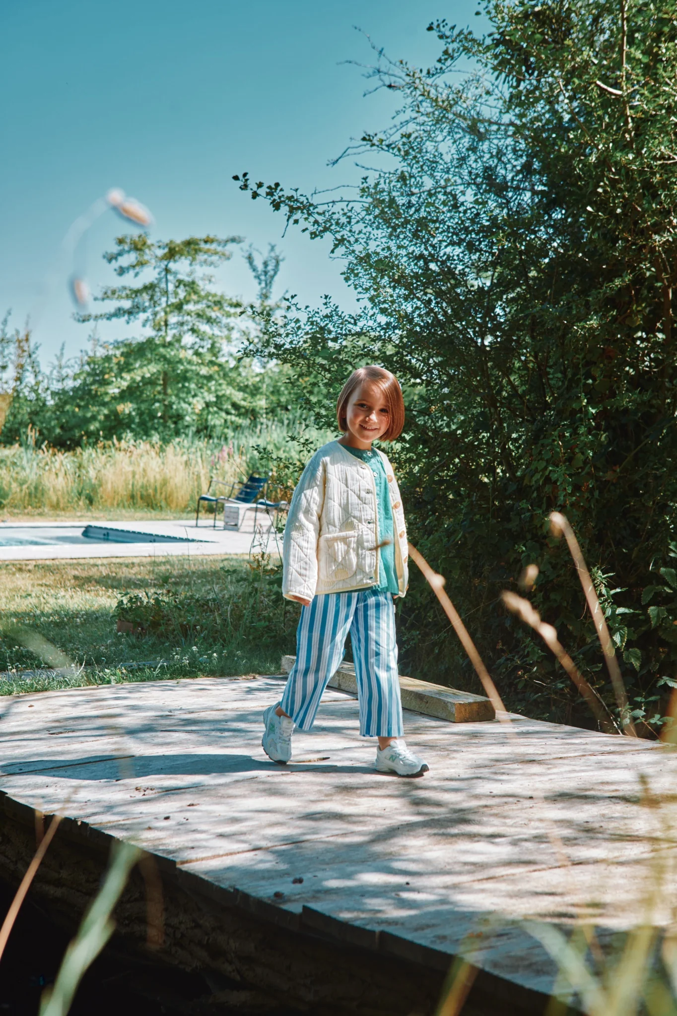 Pantalon Coing Rayures Bleues – Image 2