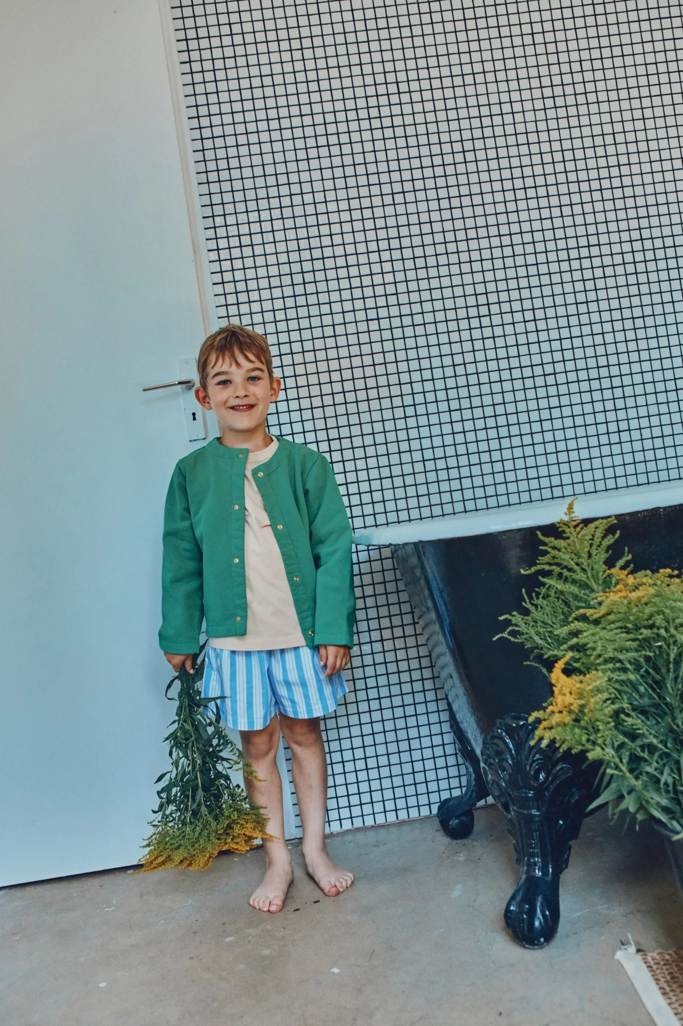 Cardigan Camomille Deep Grass Green – Image 2