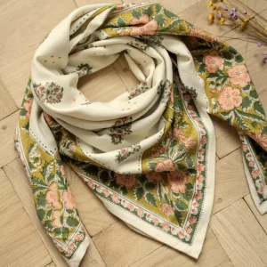 Grand Foulard Balkan Ecru