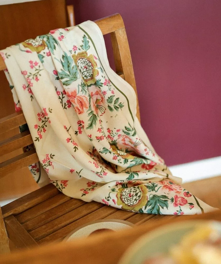 Grand Foulard Jeanet Porcelaine