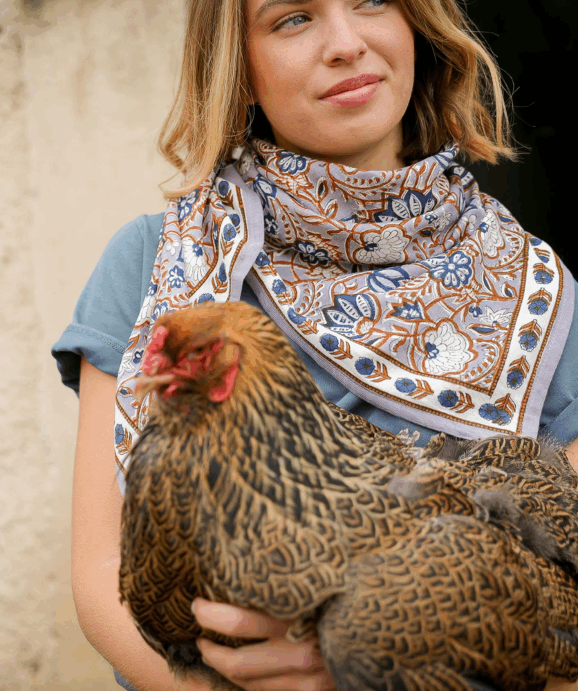 Grand Foulard Taj Azur – Image 2