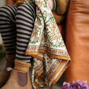 Grand Foulard Palmyre Caramel Beurre Salé