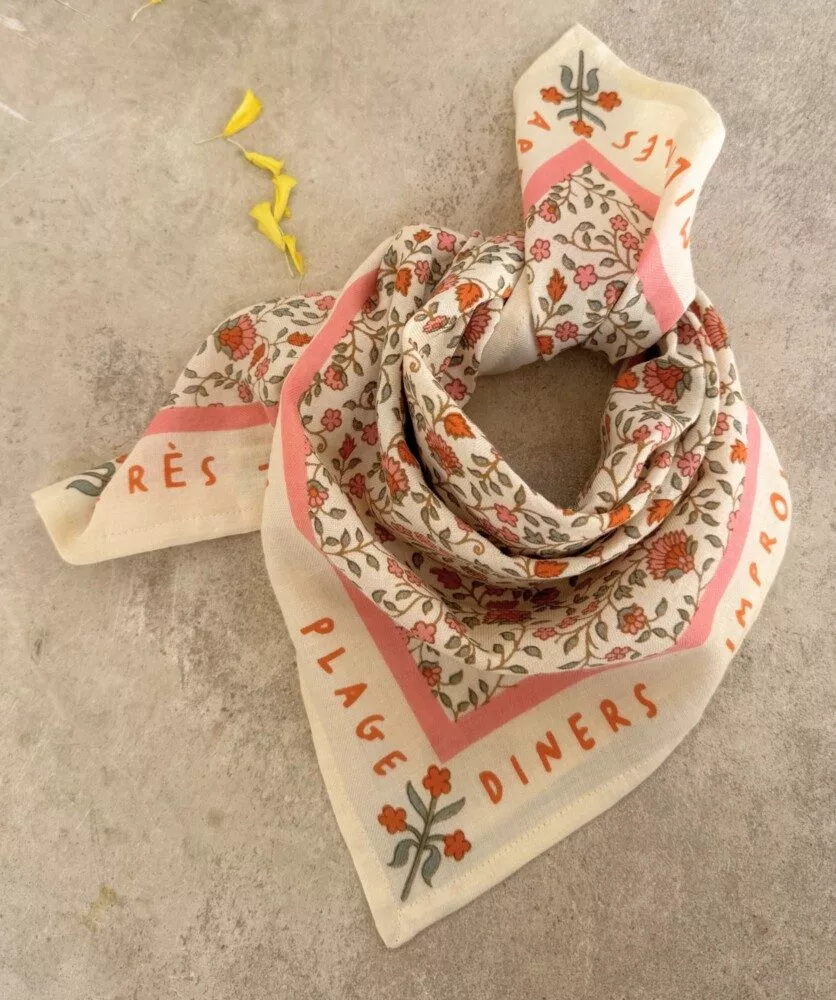 Petit Foulard Rosa Sorbet d'Eté