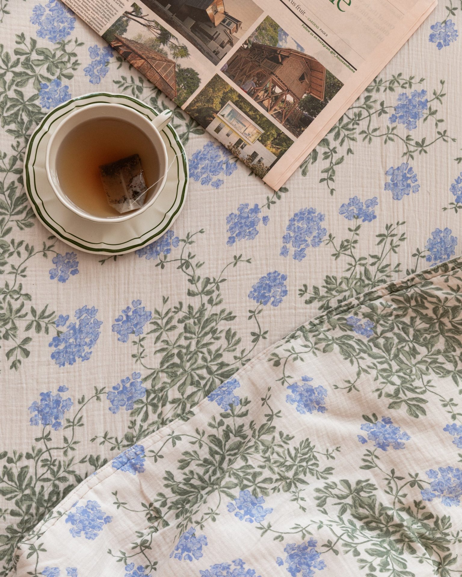 Couverture en mousseline Plumbago 100x140cm – Image 2