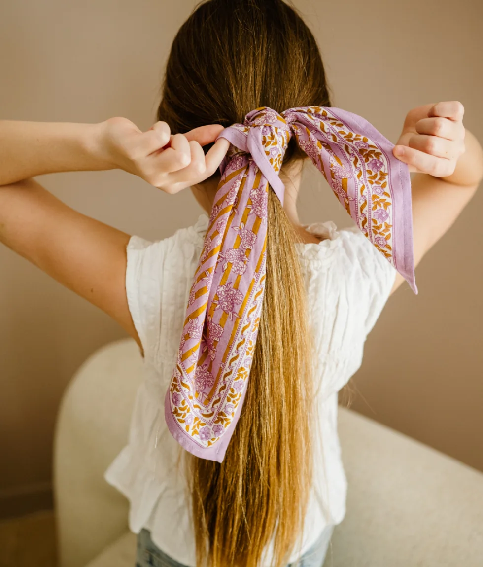 Petit Foulard Mona Parme