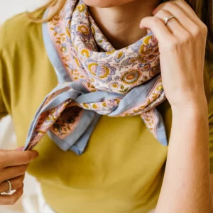 Grand Foulard Garda Bleuet