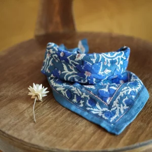 PETIT FOULARD BLEU COBALT BELLEMME