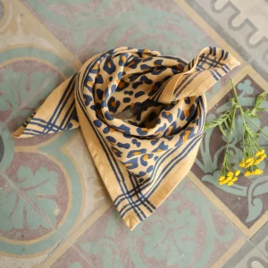 PETIT FOULARD LEOPARD CAMEL BELLEMME