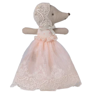 Souris Bébé en robe - Poudré