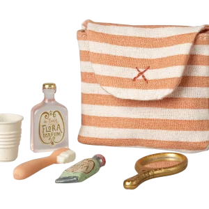 Trousse de Toilette pour souris - rayée rouge