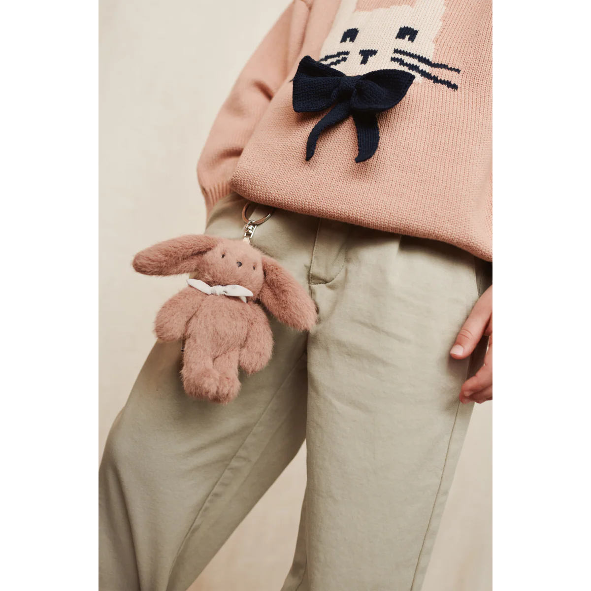 Peluche Porte-Clés Alfredo Lapin Pale Tuscany – Image 2