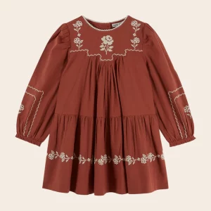 ROBE BRODEE ACAJOU EMILE ET IDA