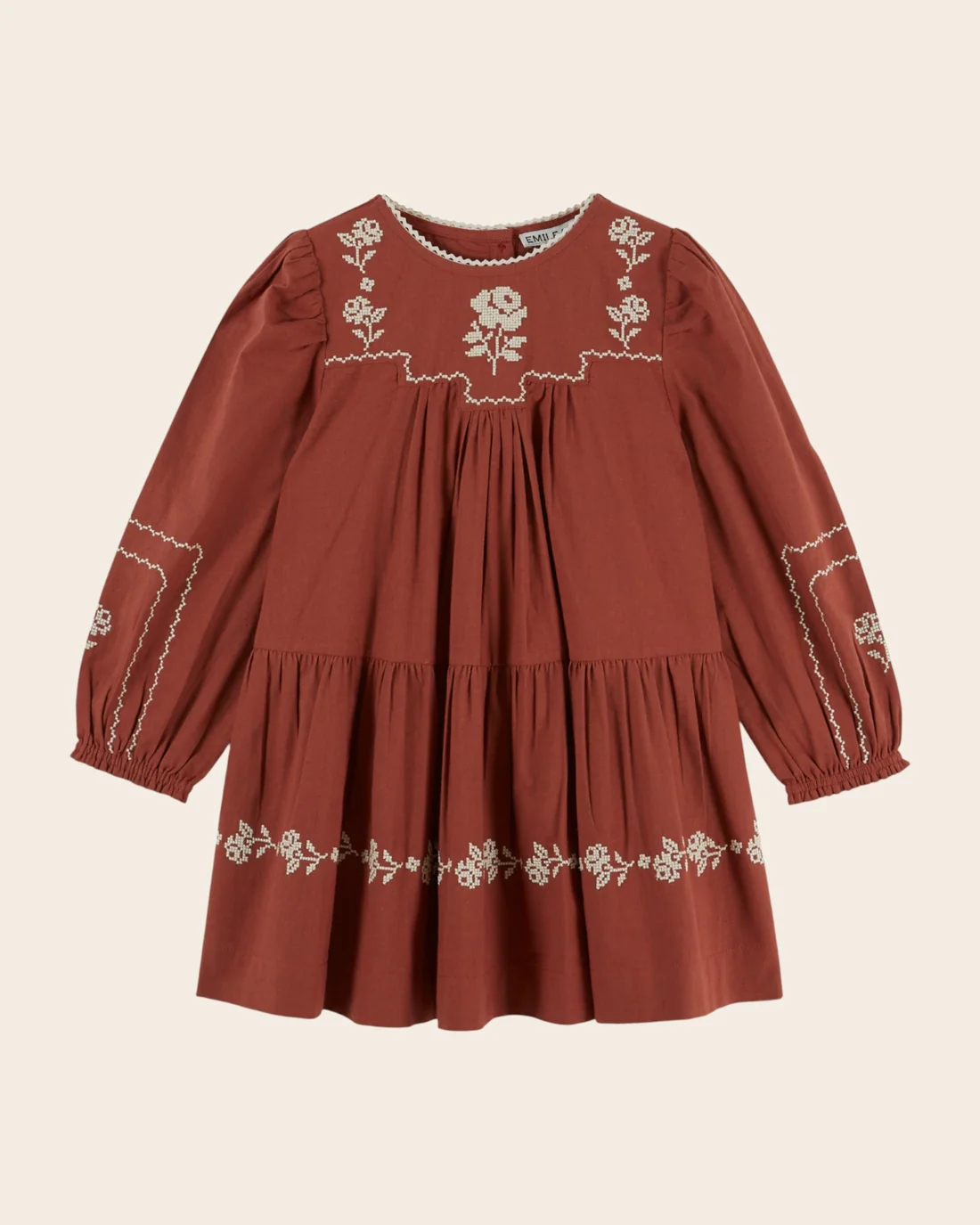 ROBE BRODEE ACAJOU EMILE ET IDA