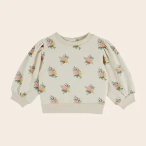 SWEATSHIRT MOLLETON FLEURS EMILE ET IDA
