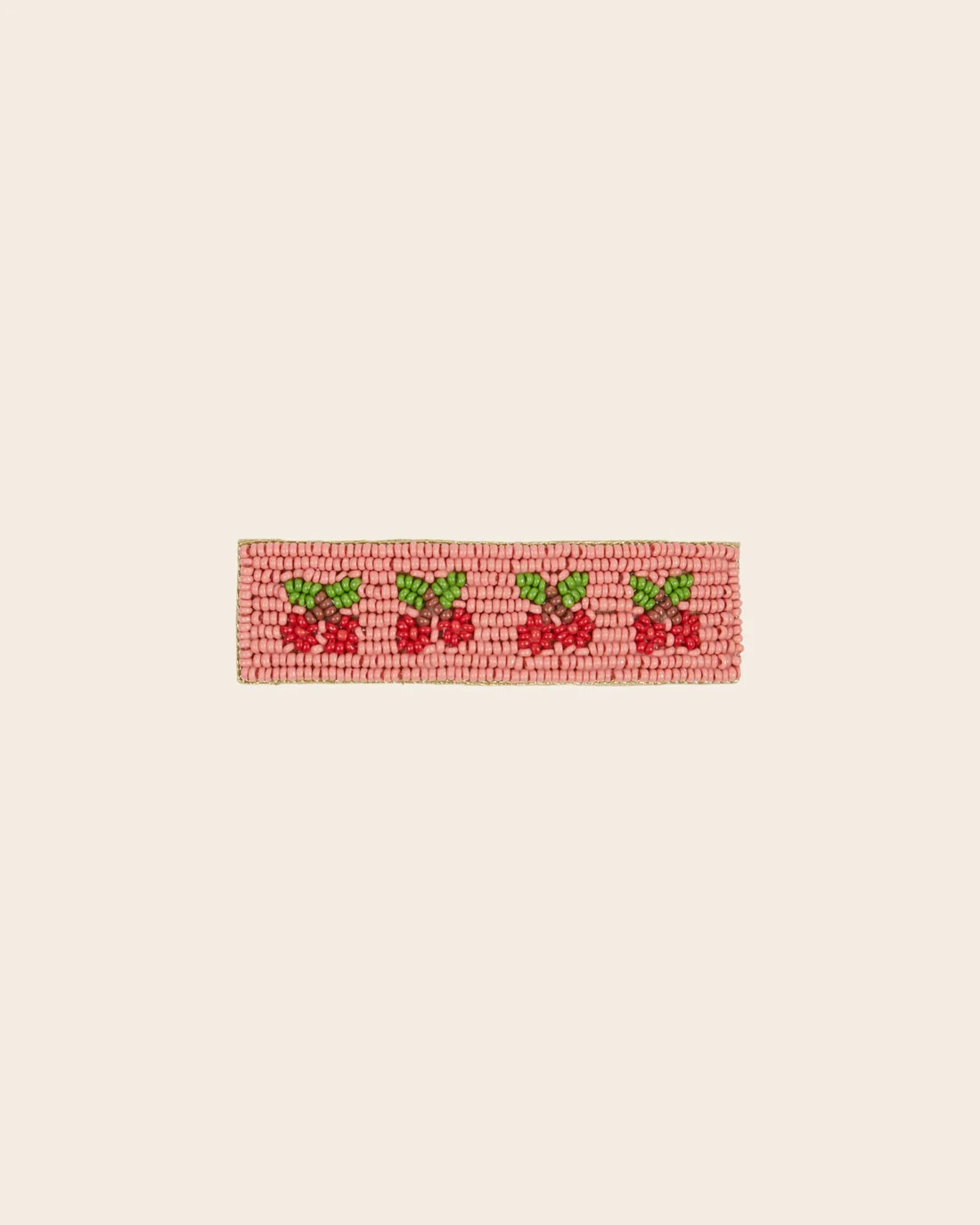 barrette perles roses cerises emile et ida