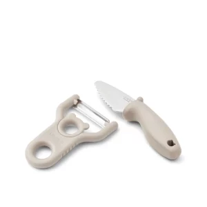 set de couteau et éplucheur économe liewood pertense coloris sandy