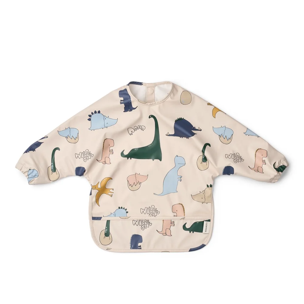 bavoir imperméable manches longues merle dino roar liewood