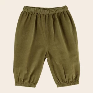 pantalon bébé velours ras vert pistache emile et ida