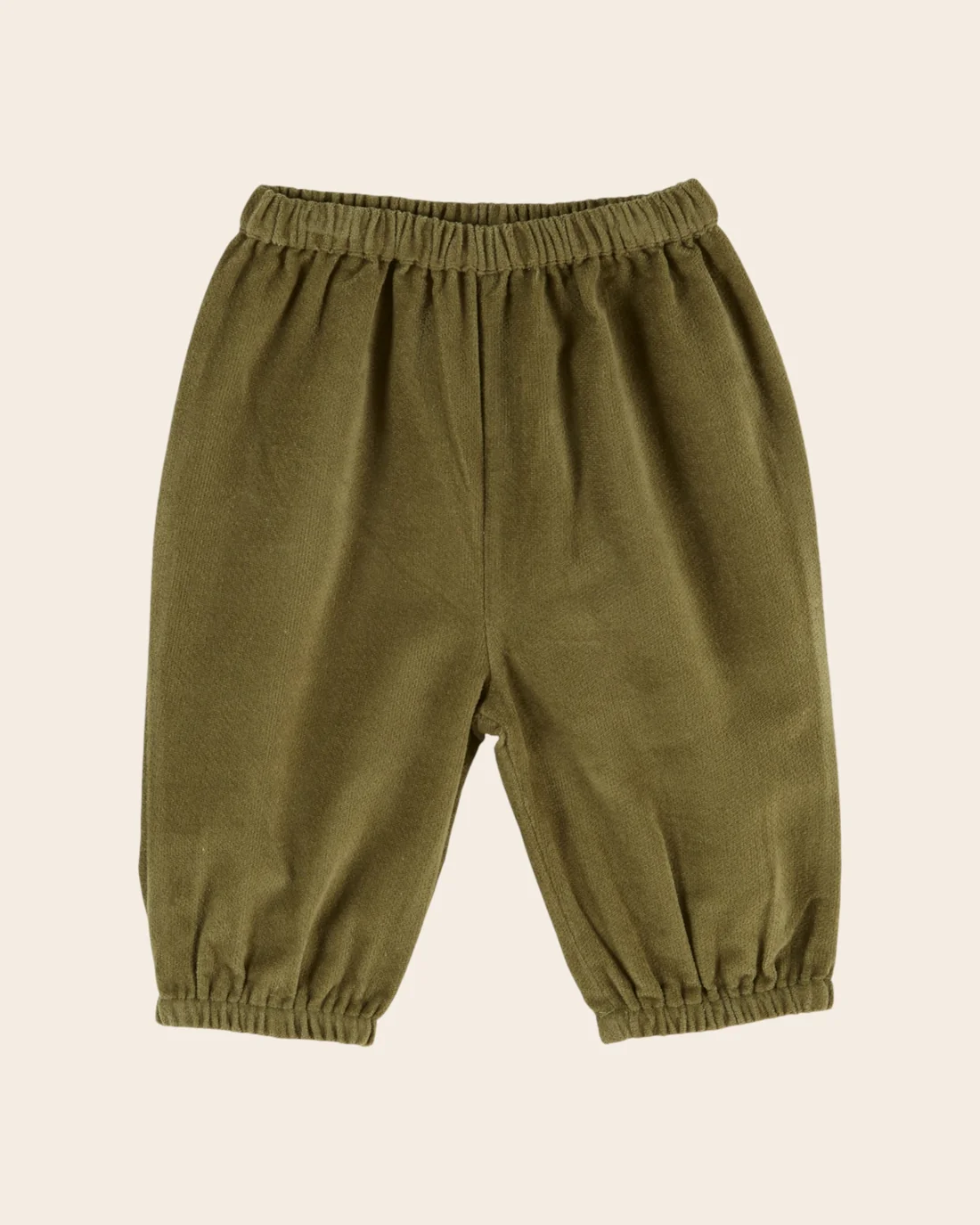 pantalon bébé velours ras vert pistache emile et ida